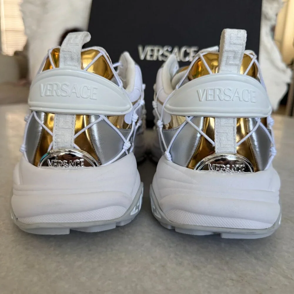 VERSACE Mercury M_VS_03 Rope, Leather‎ and Mesh Sneakers. 46